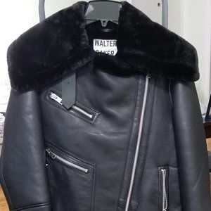 NWT Walter Baker Celine Lambskin Faux Fur jacket